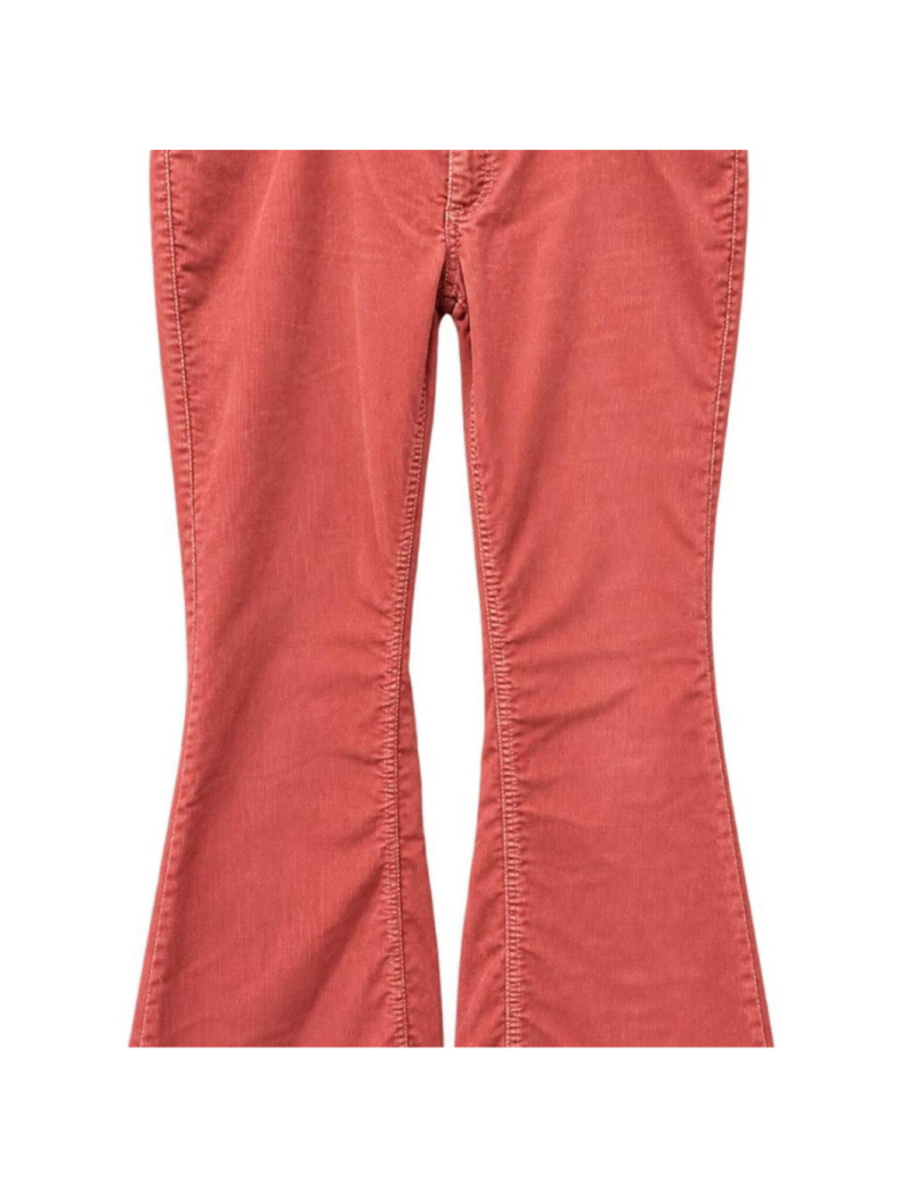 00s Mossimo pink corduroy flare pants with a Y2K silhouette